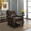 Pemberly Row Premium Push Thru The Arms Recliner in Ashford Walnut