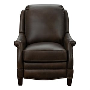 Pemberly Row Premium Push Thru The Arms Recliner in Ashford Walnut