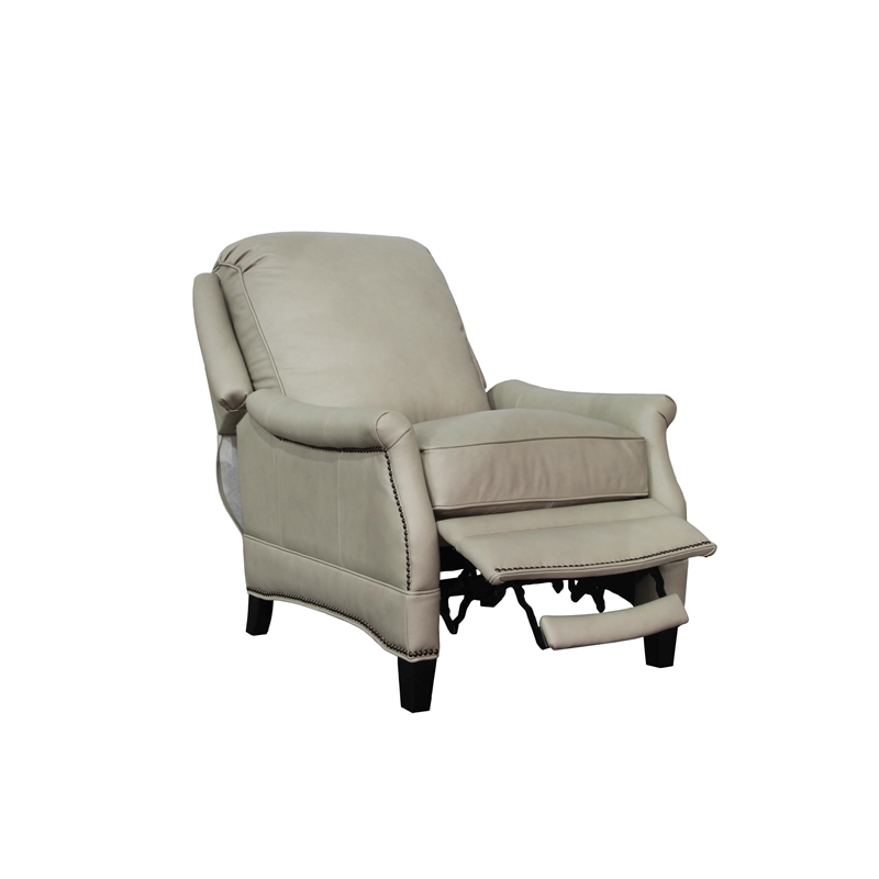 Pemberly Row Premium Push Thru The Arms Recliner in Shoreham Cream