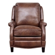 Pemberly Row Premium Push Thru The Arms Recliner in Wenlock Tawny