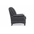 Pemberly Row Premium Push Thru The Arms Recliner in Wrenn Gray