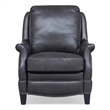Pemberly Row Premium Push Thru The Arms Recliner in Wrenn Gray