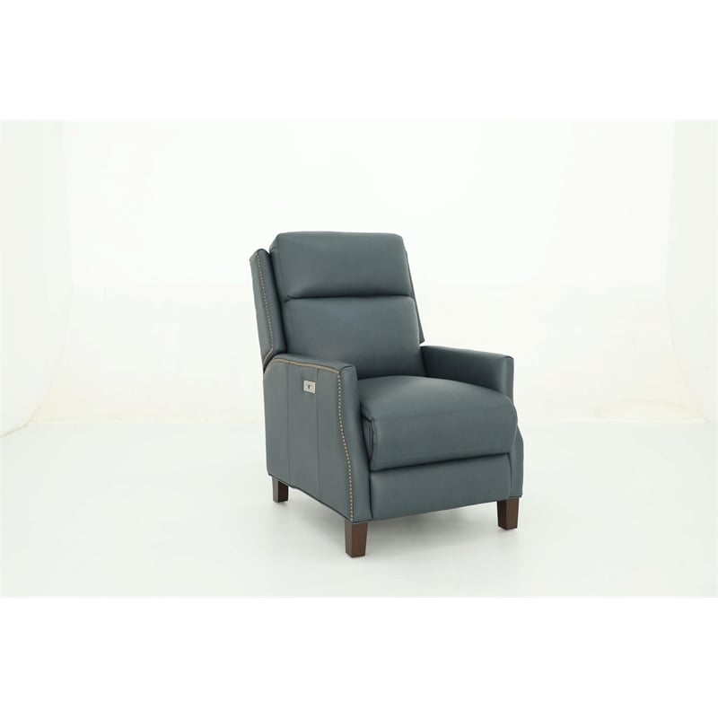 Pemberly Row Power Recliner with Power Head Rest in Santa Fe Ocean