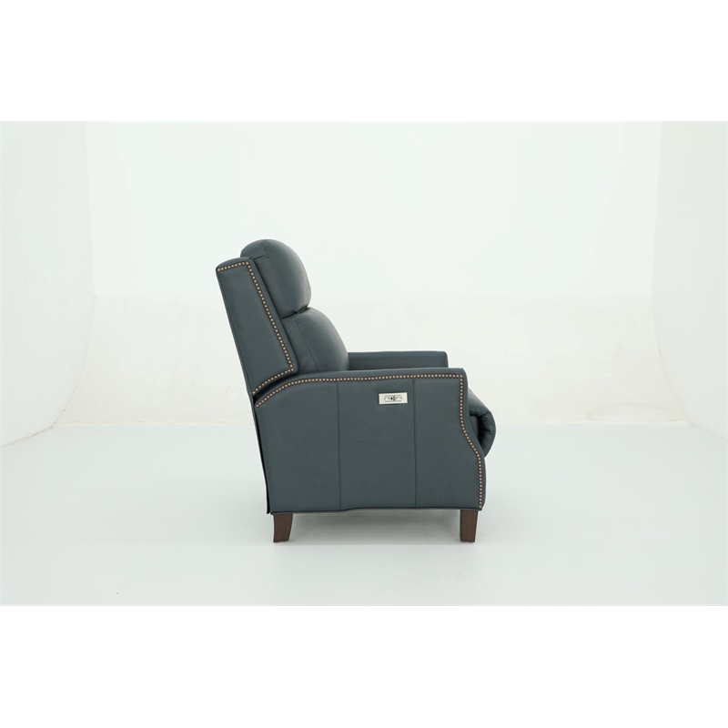 Pemberly Row Power Recliner with Power Head Rest in Santa Fe Ocean