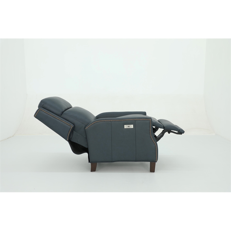 Pemberly Row Power Recliner with Power Head Rest in Santa Fe Ocean