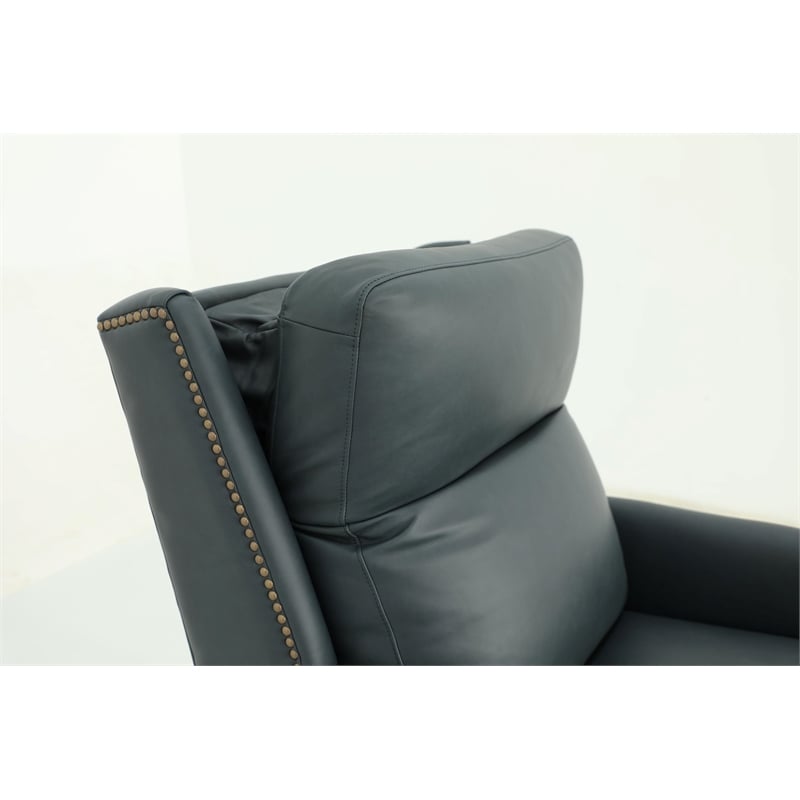 Pemberly Row Power Recliner with Power Head Rest in Santa Fe Ocean