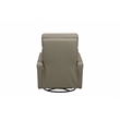 Pemberly Row Power Swivel Glider Recliner with Head Rest in Lynn Smokey Gray