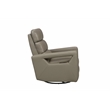 Pemberly Row Power Swivel Glider Recliner with Head Rest in Lynn Smokey Gray