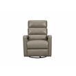 Pemberly Row Power Swivel Glider Recliner with Head Rest in Lynn Smokey Gray