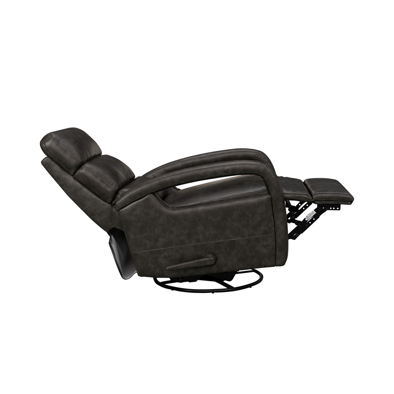 Pemberly Row Recliner Swivel Glider with Storage in Ryegate Gray