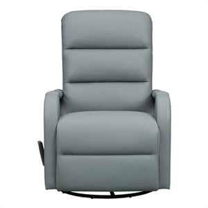 Pemberly Row Premium Swivel Glider Recliner in Troy Spa Blue