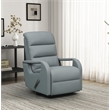 Pemberly Row Premium Swivel Glider Recliner in Troy Spa Blue