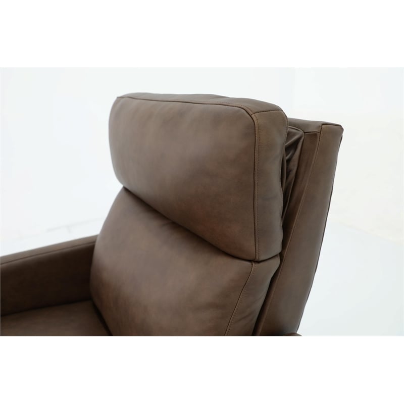 Pemberly Row Premium Zero Gravity Power Recliner in Oasis Walnut