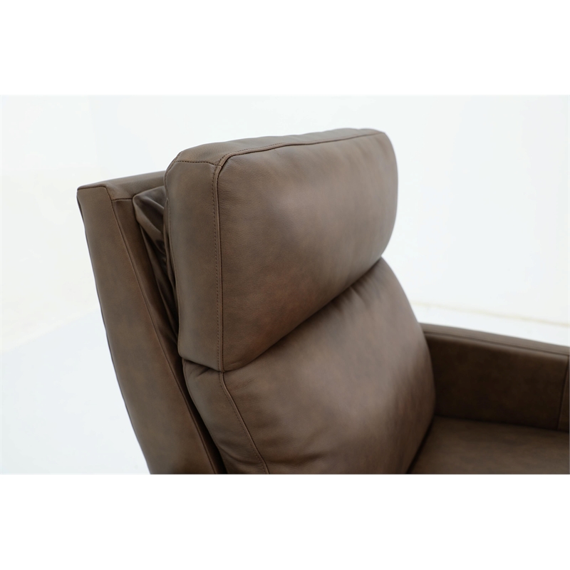 Pemberly Row Premium Zero Gravity Power Recliner in Oasis Walnut