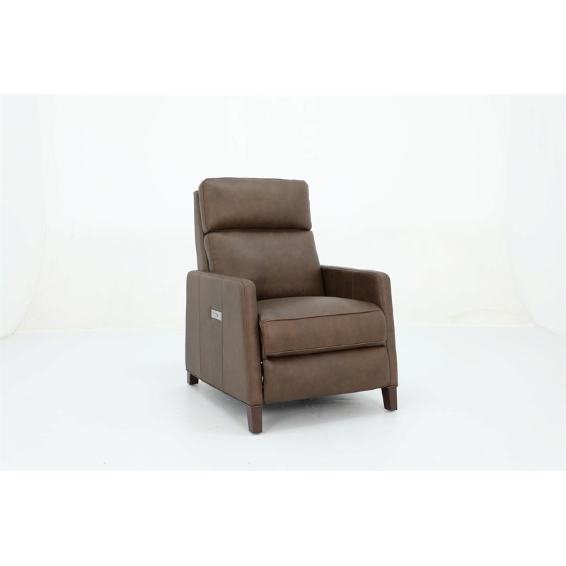 Pemberly Row Premium Zero Gravity Power Recliner in Oasis Walnut
