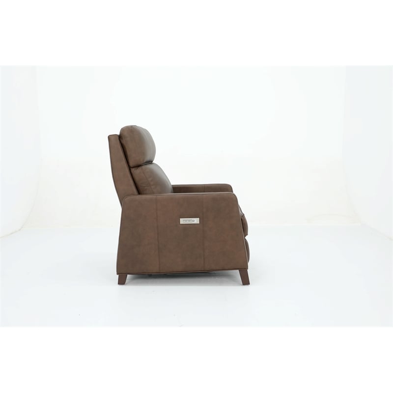 Pemberly Row Premium Zero Gravity Power Recliner in Oasis Walnut