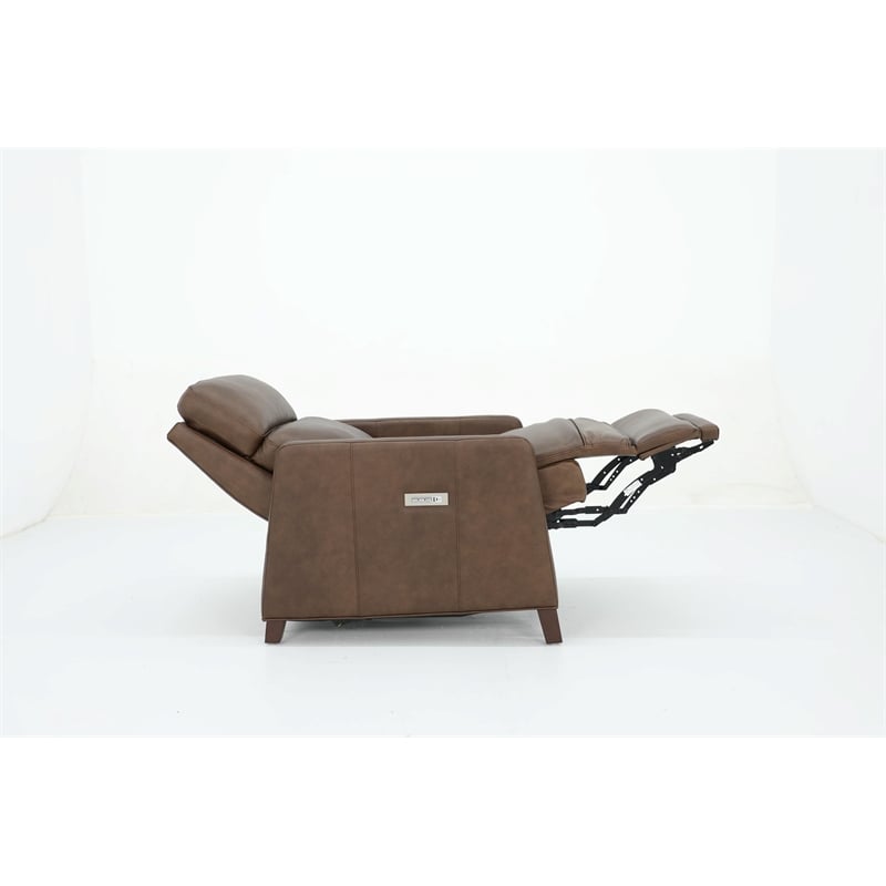 Pemberly Row Premium Zero Gravity Power Recliner in Oasis Walnut