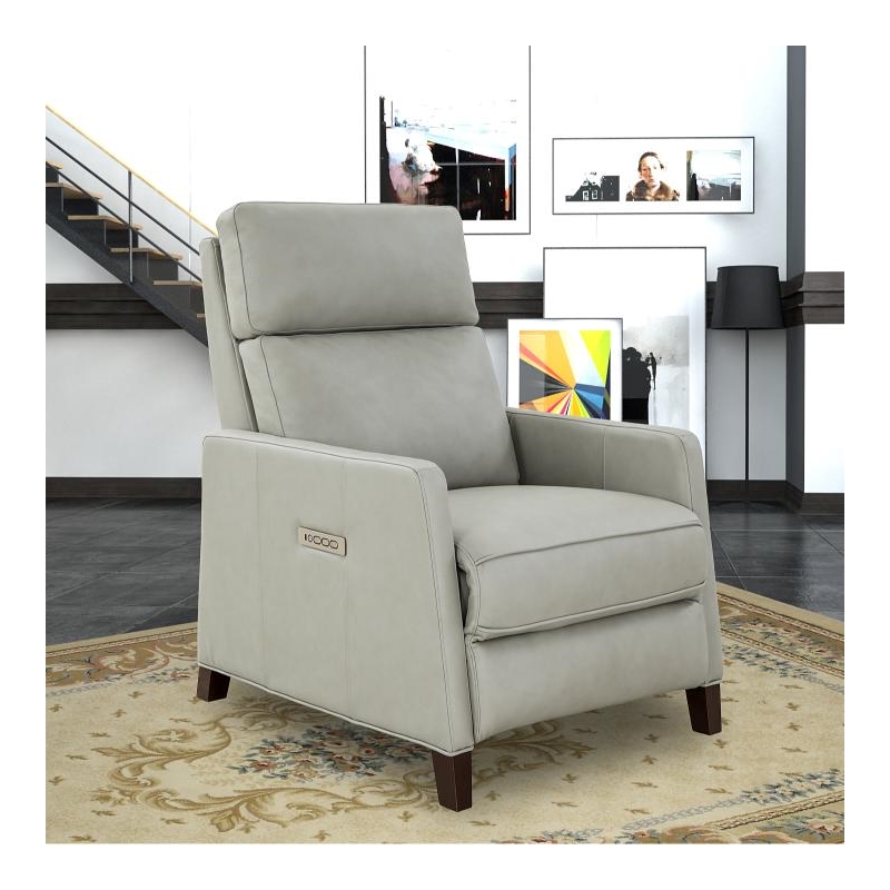 Pemberly Row Zero Gravity Power Recliner in Corbett Chromium