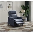 Pemberly Row Zero Gravity Power Recliner in Barone Navy Blue