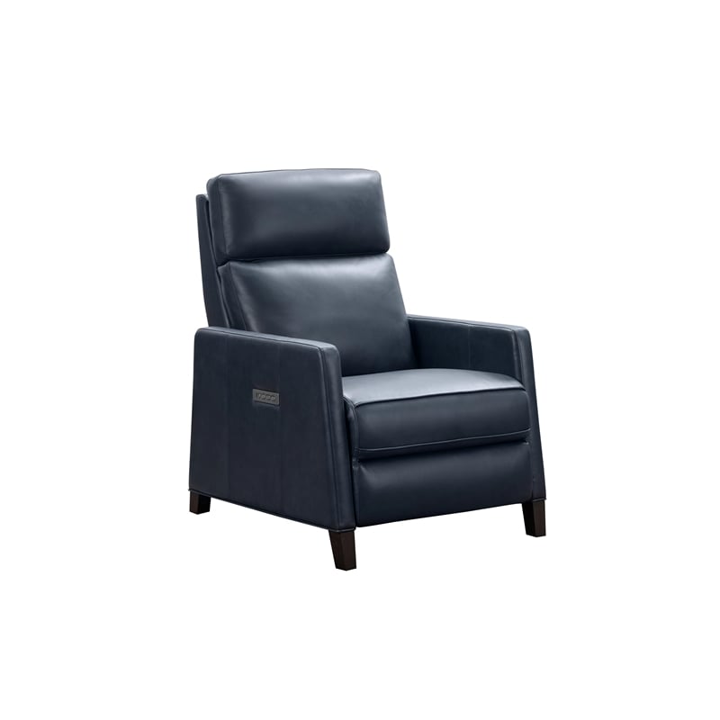 Pemberly Row Zero Gravity Power Recliner in Barone Navy Blue