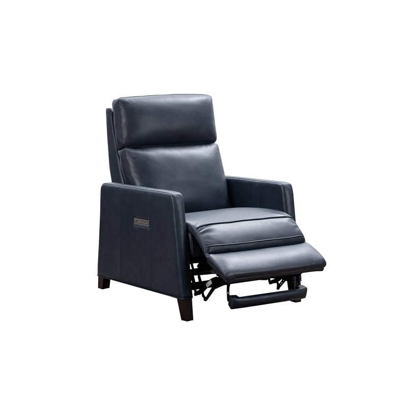 Pemberly Row Zero Gravity Power Recliner in Barone Navy Blue