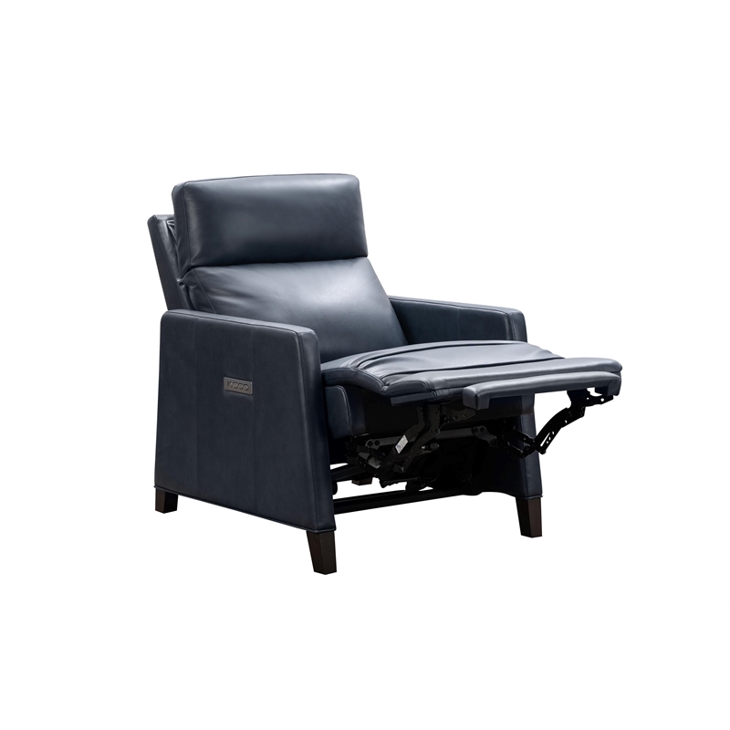 Pemberly Row Zero Gravity Power Recliner in Barone Navy Blue