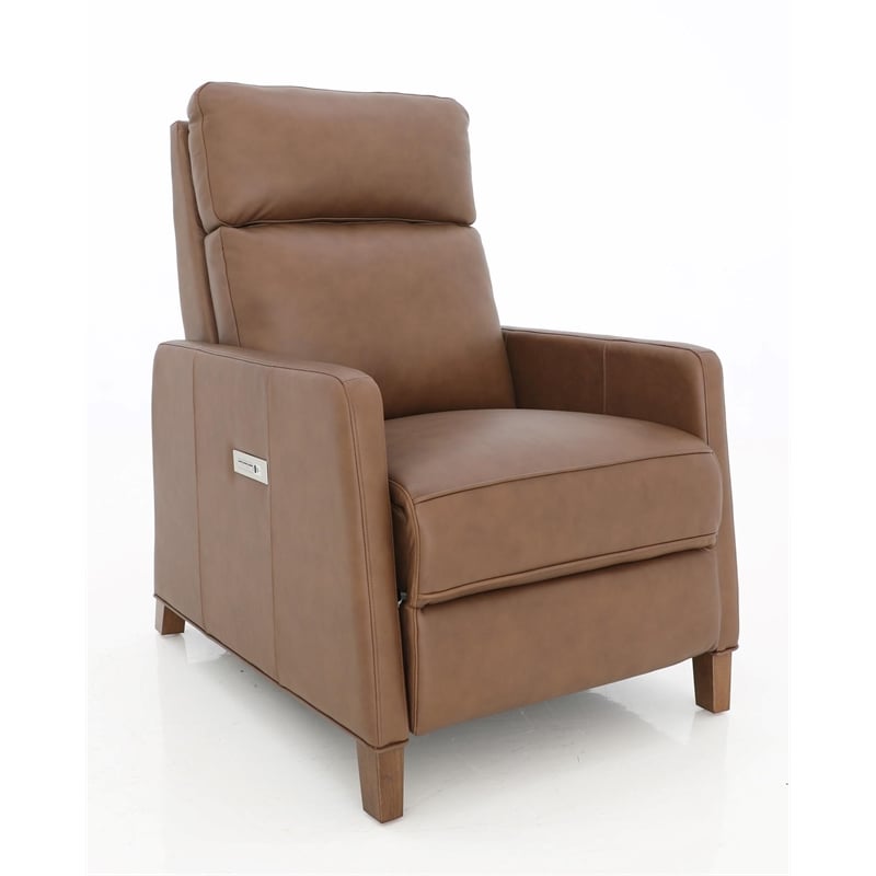 Pemberly Row Premium Zero Gravity Power Recliner in Dobbs Saddle