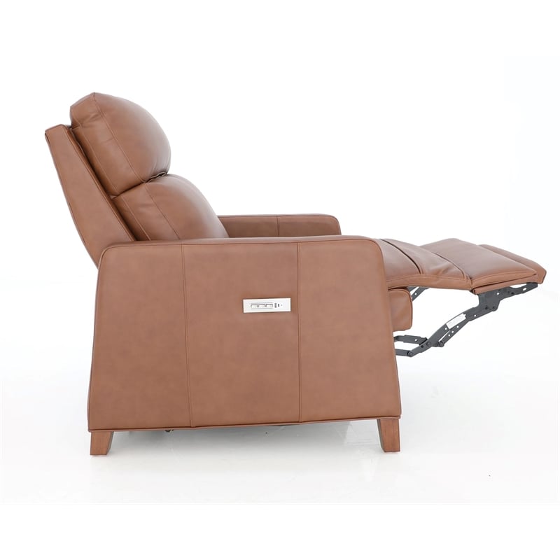 Pemberly Row Premium Zero Gravity Power Recliner in Dobbs Saddle