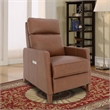 Pemberly Row Premium Zero Gravity Power Recliner in Dobbs Saddle