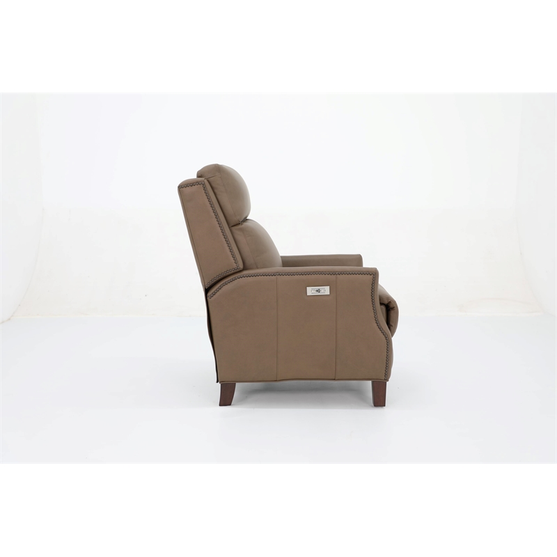Pemberly Row Power Recliner with Power Head Rest in Cashmere Taupe