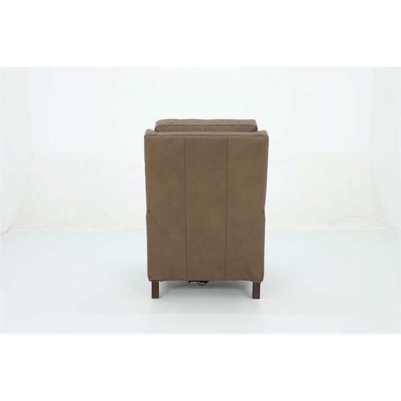 Pemberly Row Power Recliner with Power Head Rest in Cashmere Taupe