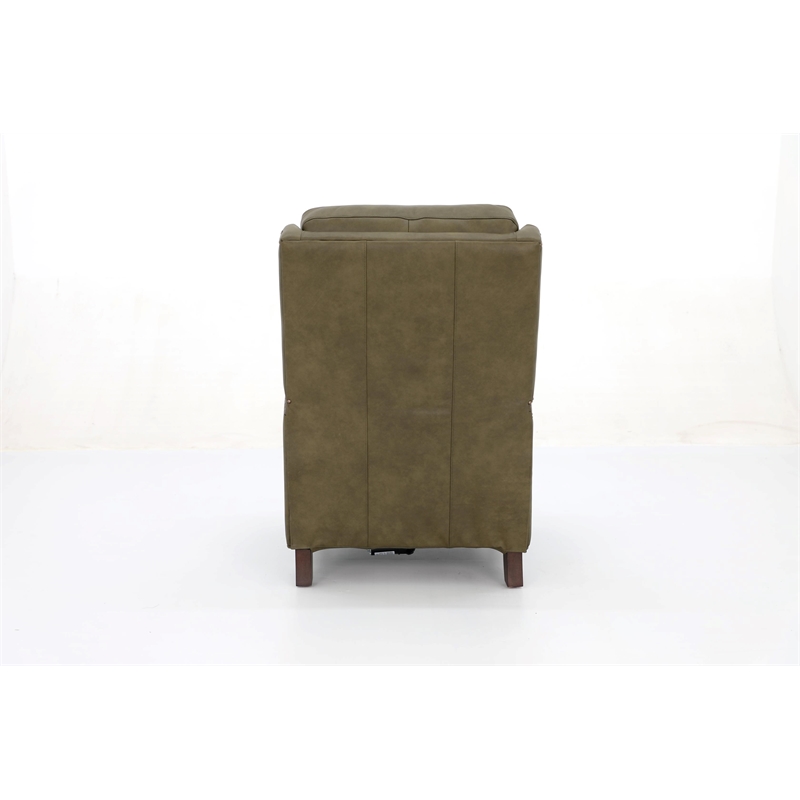 Pemberly Row Power Recliner with Power Head Rest in Oasis Olive
