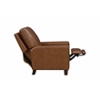 Pemberly Row Premium Push Thru The Arms Recliner in Oregon Oak