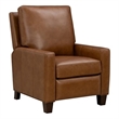 Pemberly Row Premium Push Thru The Arms Recliner in Oregon Oak