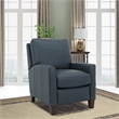Pemberly Row Premium Push Thru The Arms Recliner in Santa Fe Ocean