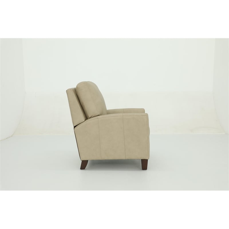 Pemberly Row Premium Push Thru The Arms Recliner in Cashmere Stone
