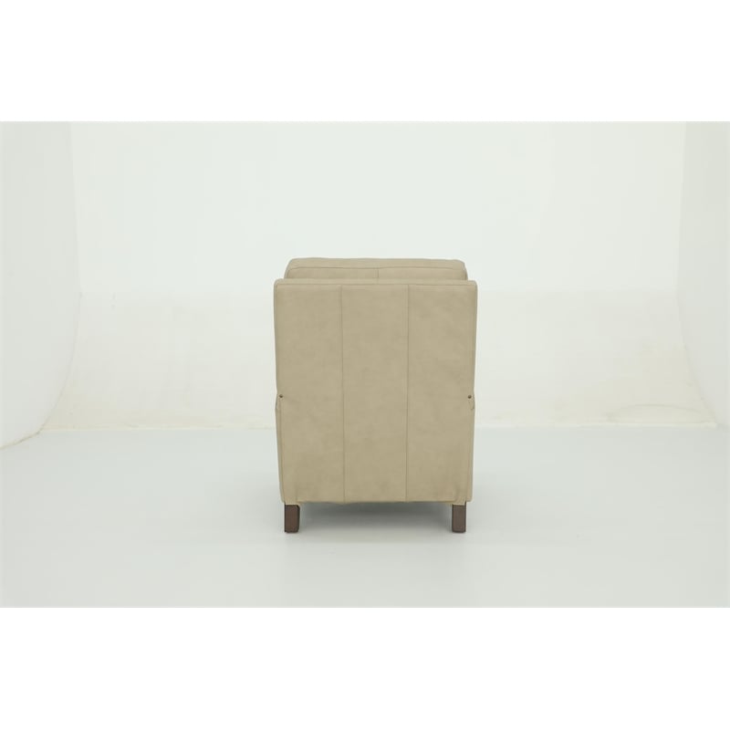 Pemberly Row Premium Push Thru The Arms Recliner in Cashmere Stone