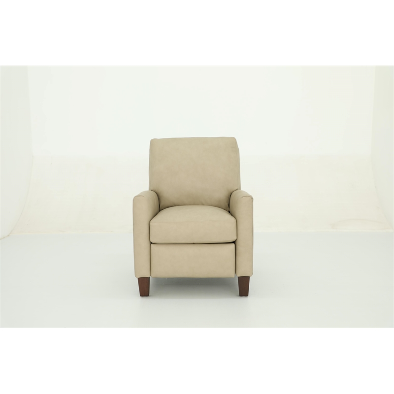 Pemberly Row Premium Push Thru The Arms Recliner in Cashmere Stone