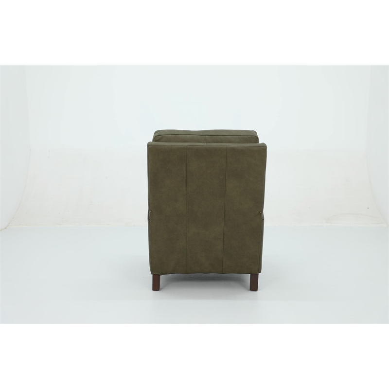 Pemberly Row Premium Push Thru The Arms Recliner in Oasis Olive