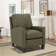 Pemberly Row Premium Push Thru The Arms Recliner in Oasis Olive