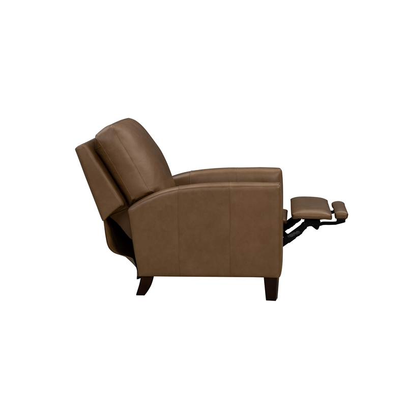Pemberly Row Premium Push Thru The Arms Recliner in Hillwood Toffee