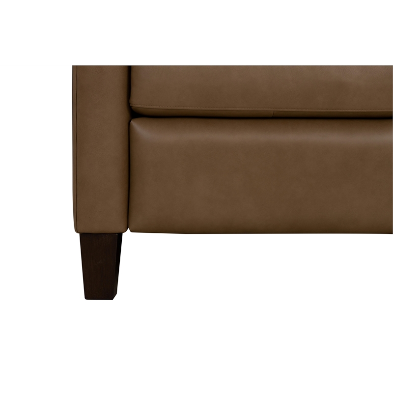 Pemberly Row Premium Push Thru The Arms Recliner in Hillwood Toffee