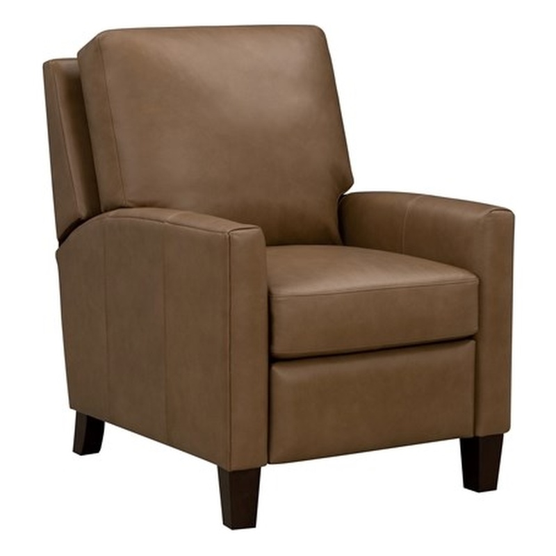 Pemberly Row Premium Push Thru The Arms Recliner in Hillwood Toffee