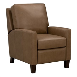 Pemberly Row Premium Push Thru The Arms Recliner in Hillwood Toffee