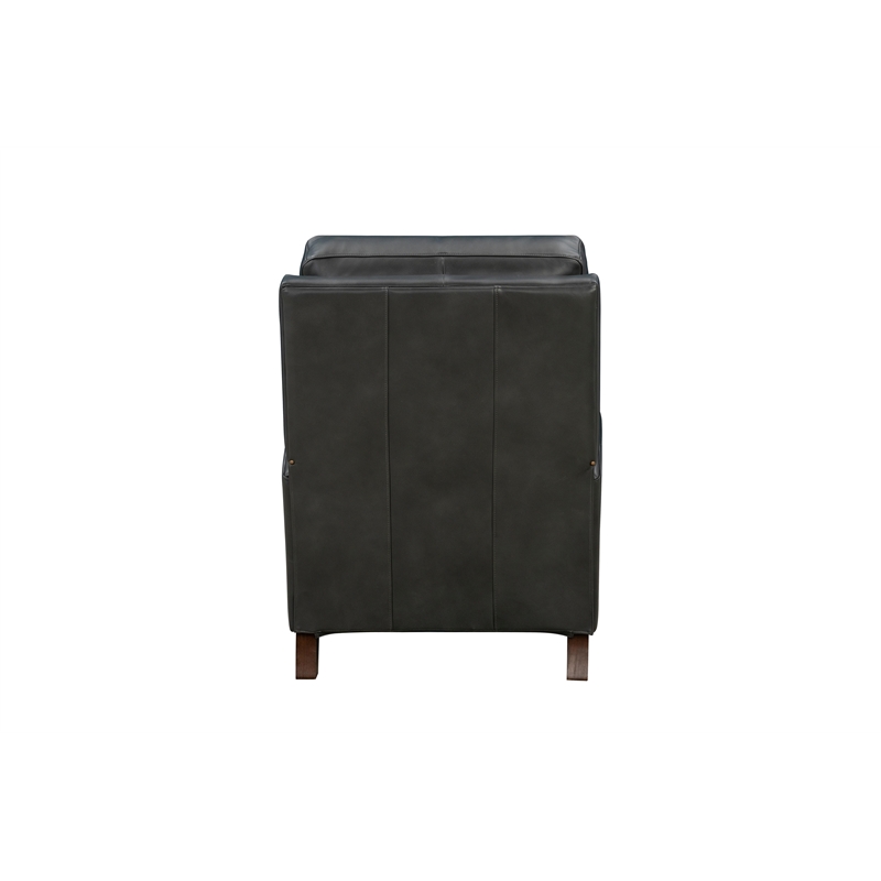 Pemberly Row Premium Push Thru The Arms Recliner in Elway Dark Gray