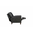Pemberly Row Premium Push Thru The Arms Recliner in Elway Dark Gray