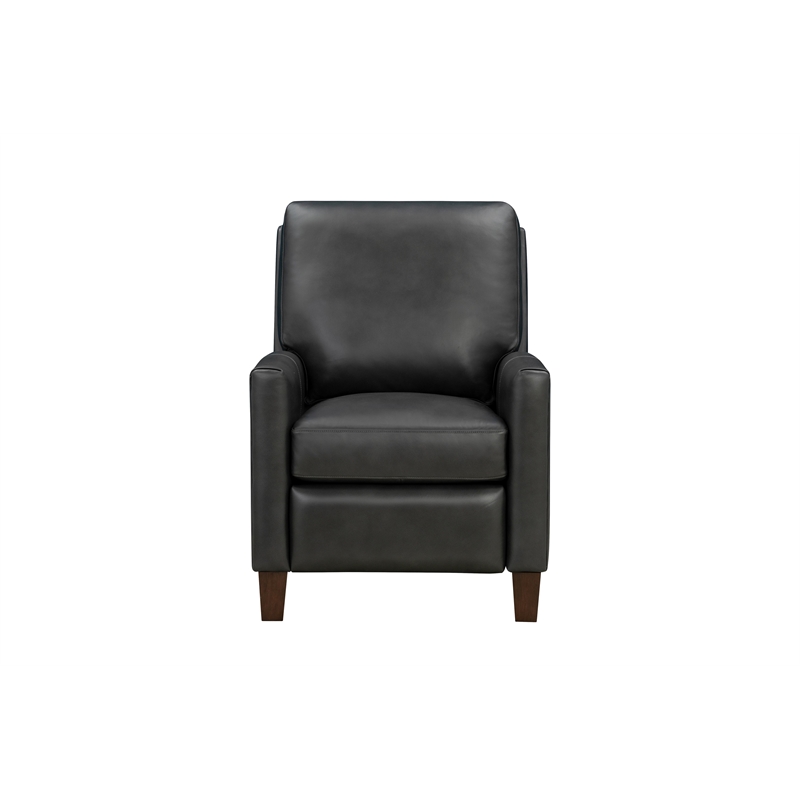 Pemberly Row Premium Push Thru The Arms Recliner in Elway Dark Gray