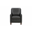 Pemberly Row Premium Push Thru The Arms Recliner in Elway Dark Gray
