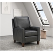 Pemberly Row Premium Push Thru The Arms Recliner in Elway Dark Gray