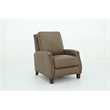 Pemberly Row Premium Push Thru The Arms Recliner in Cashmere Taupe